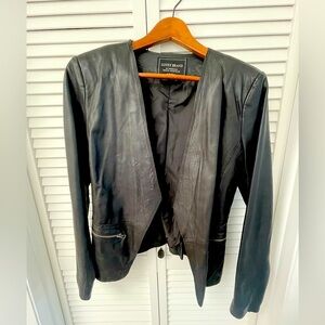 Lucky Brand 100% leather blazer size- Small